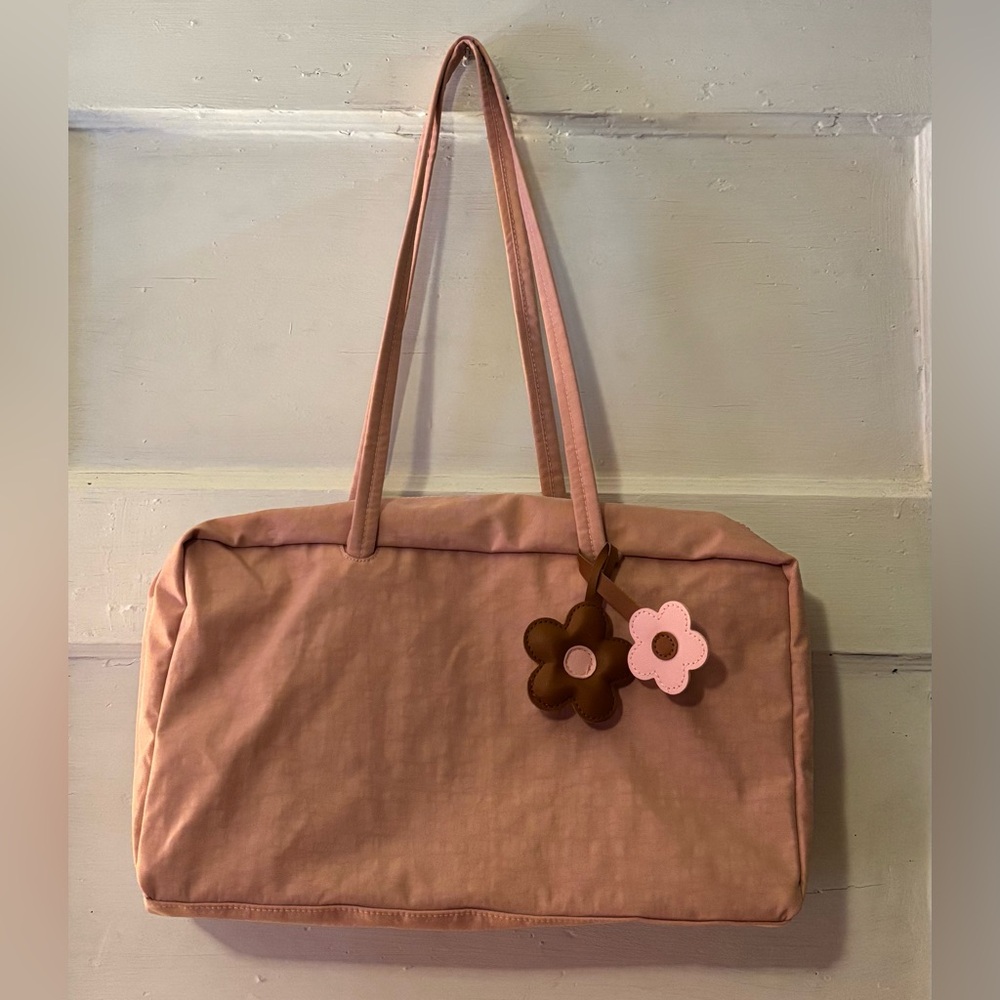 Medium Baggu Bowler Bag Rose Tan NWOT